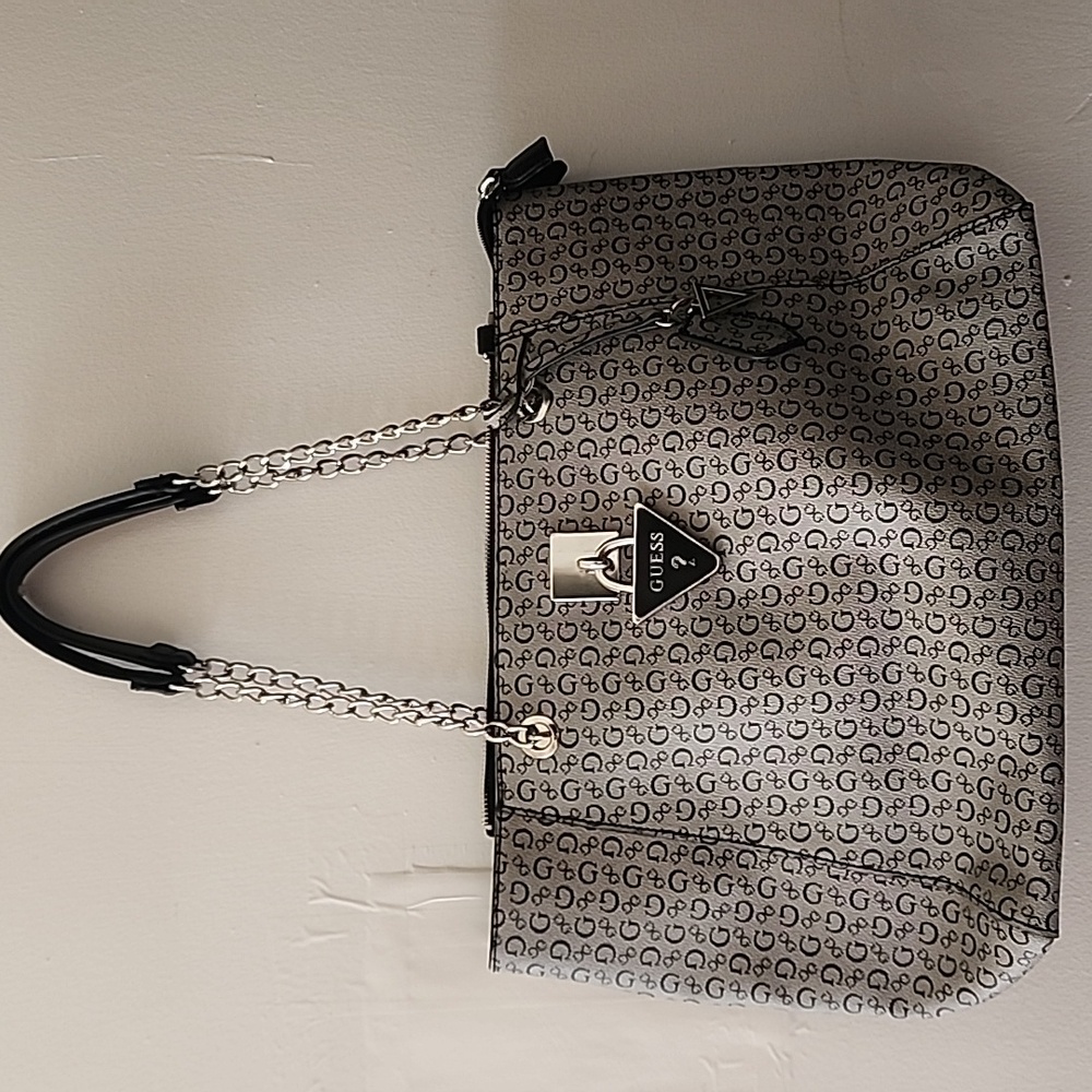 GUESS Black and Gray Women's Tote Bag